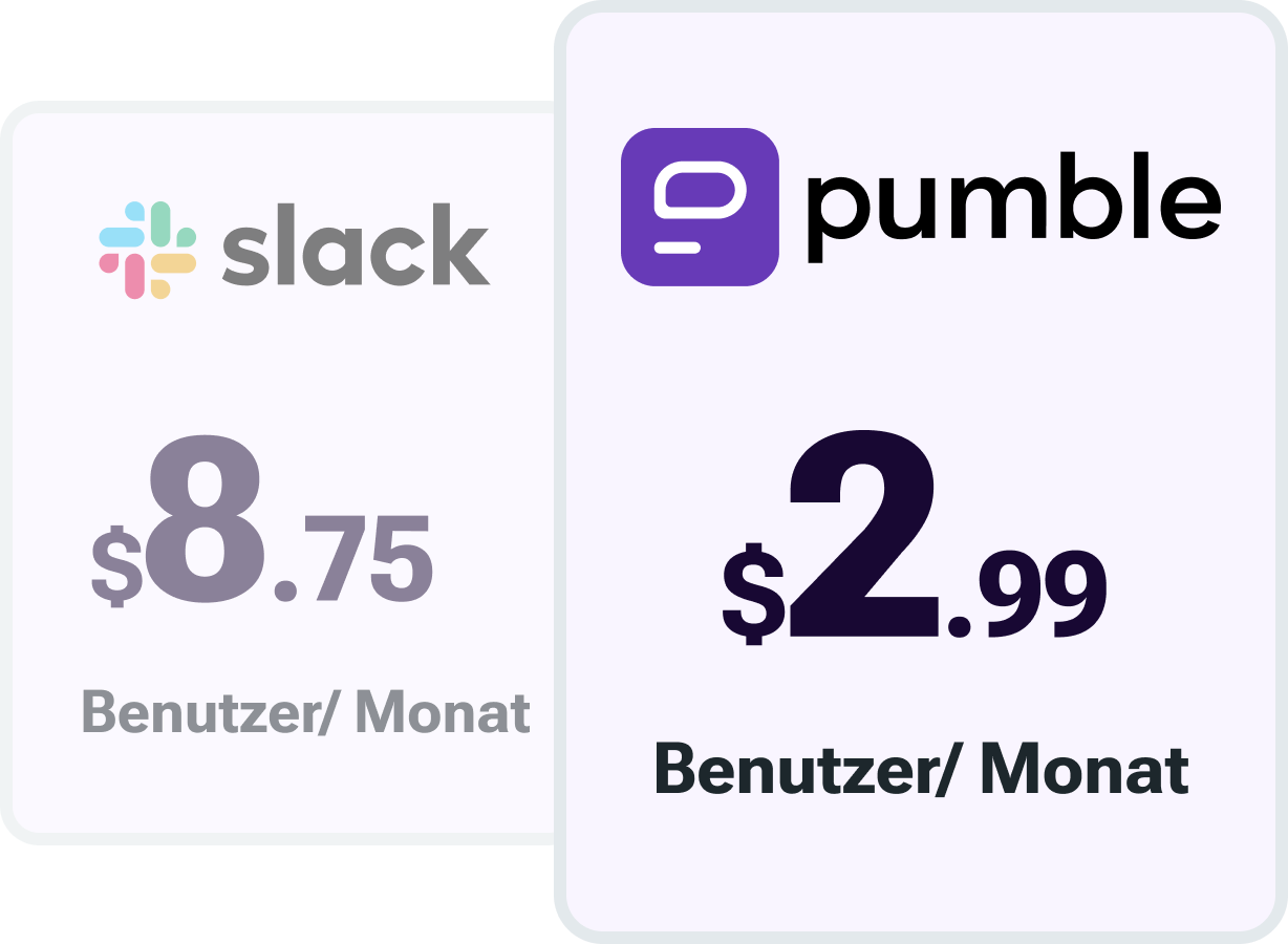 Slack vs Pumble price comparison