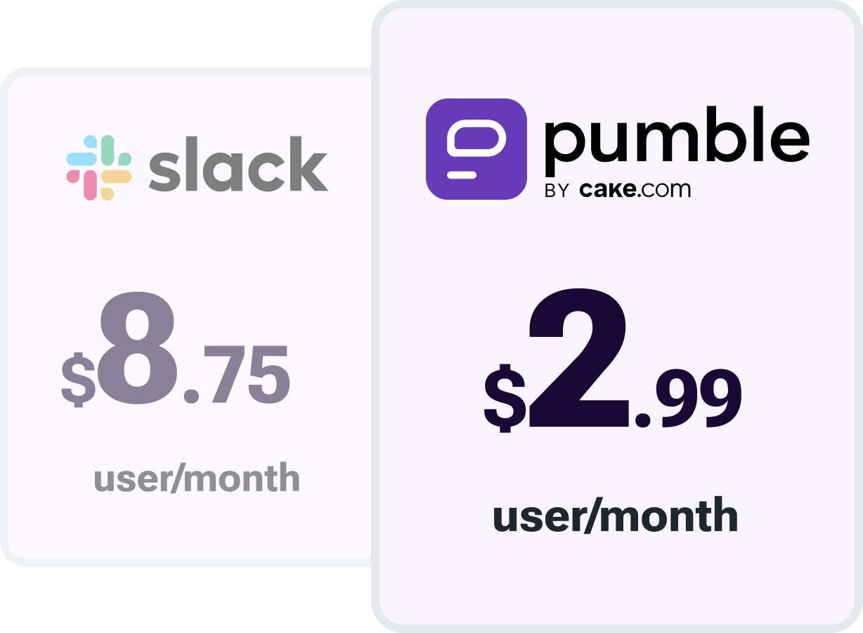 Slack vs Pumble price comparison