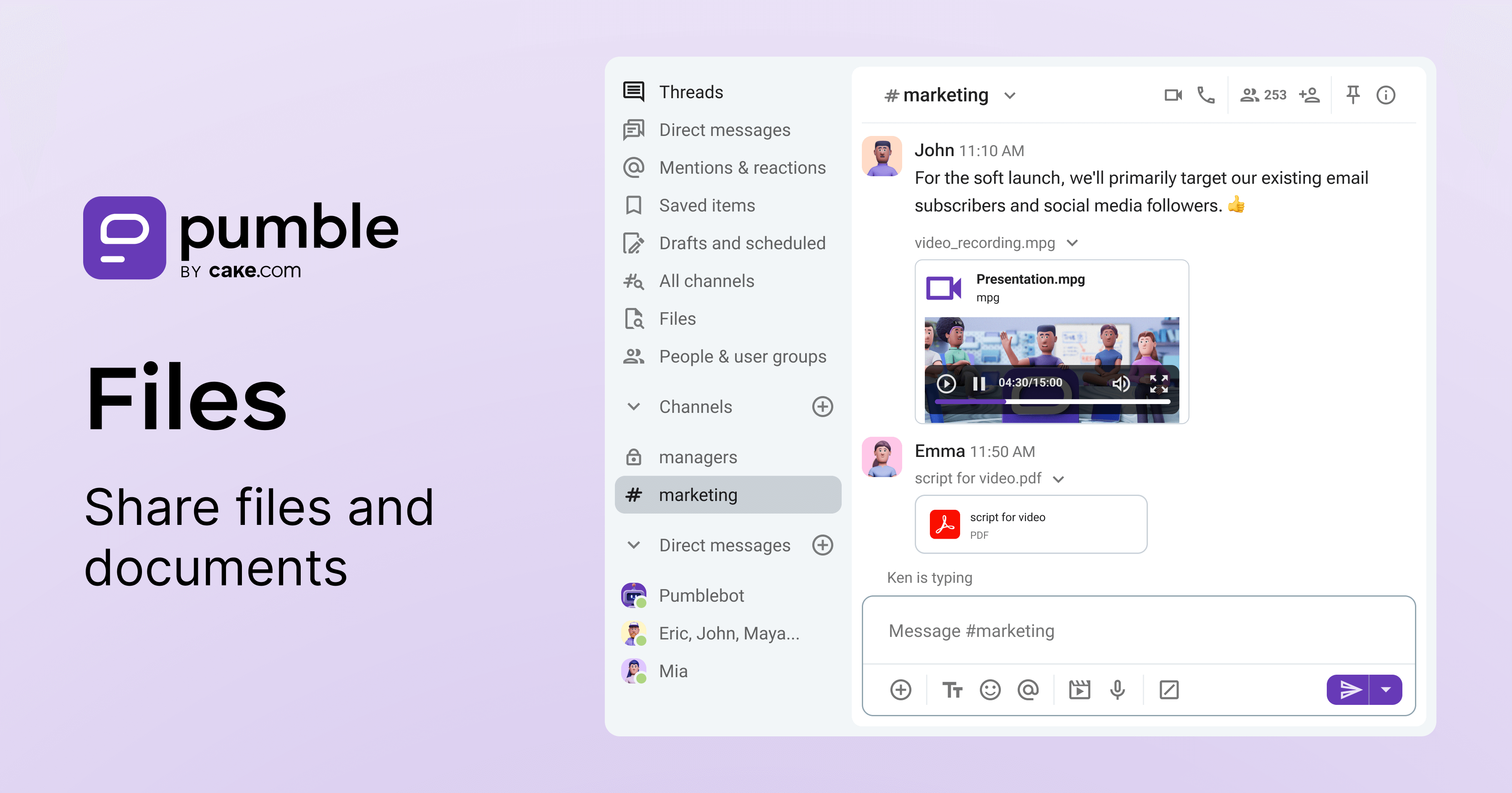 File and Document sharing - Pumble™