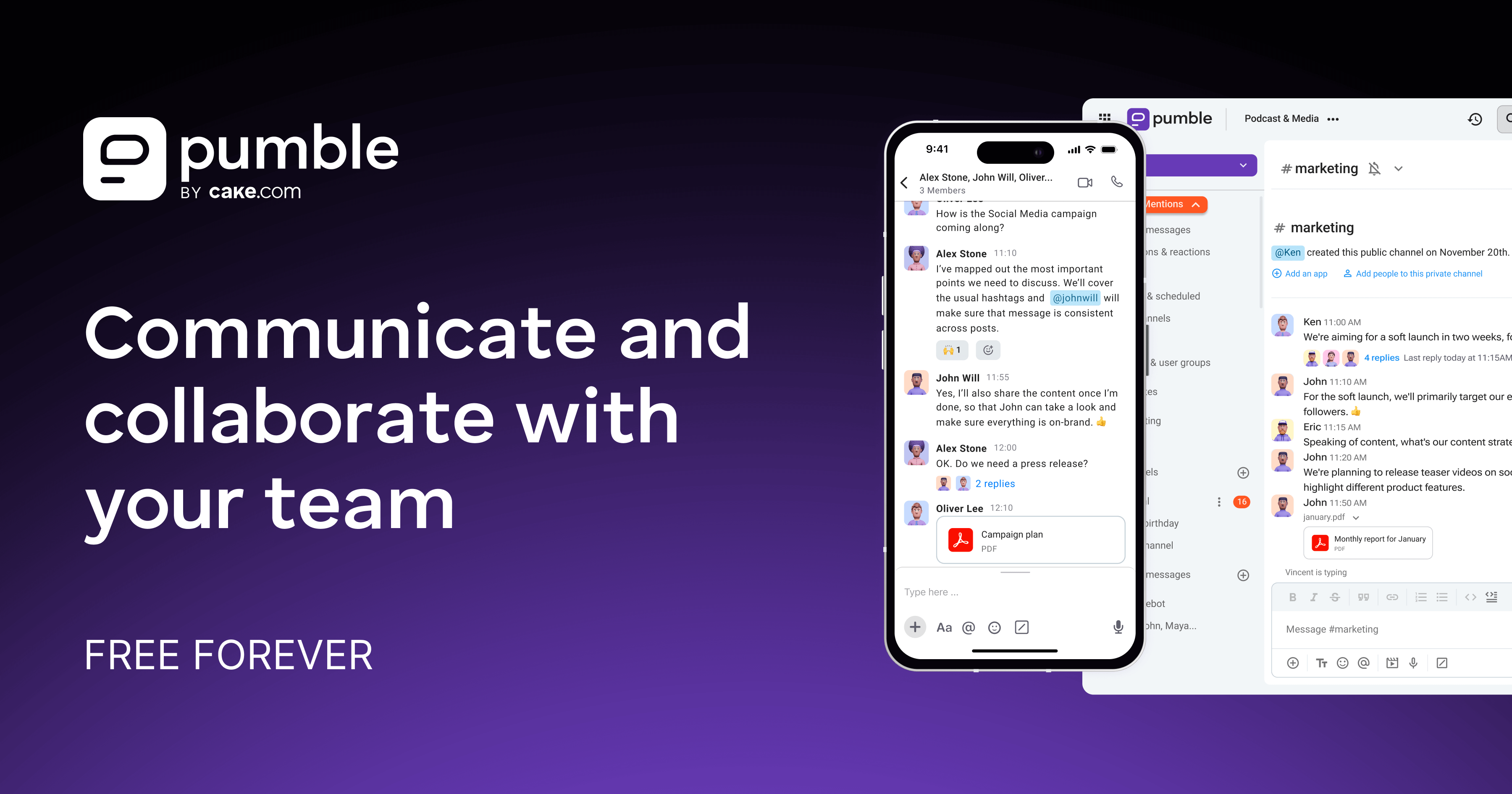 Free Chat & Communication App for Teams - Pumble screenshot 1