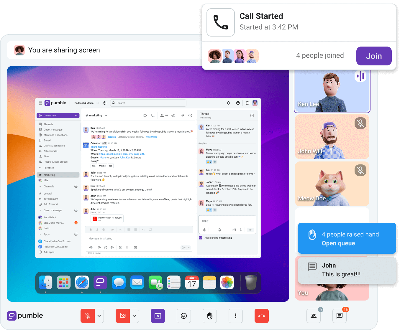Video conferencing, up to 10 integrations and much more