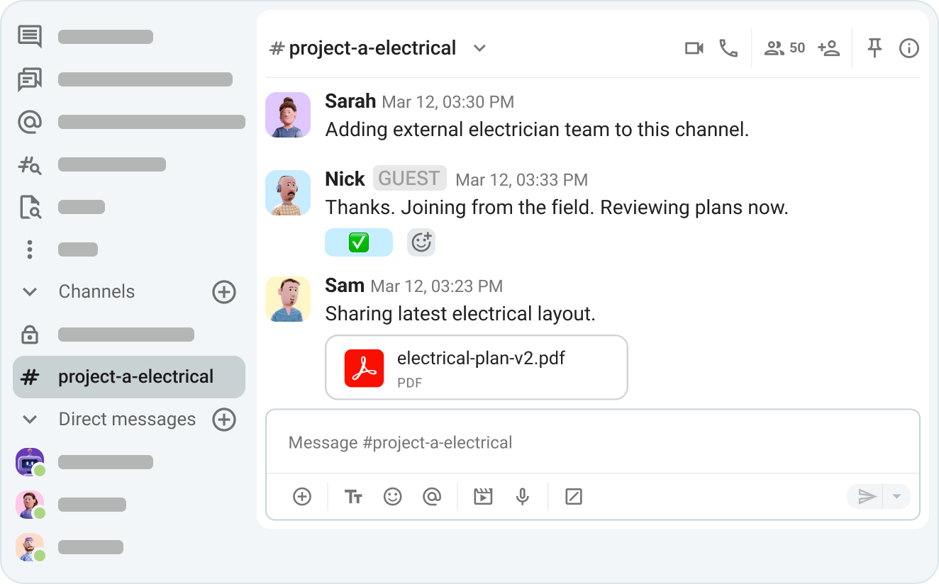 Collaborate with subcontractors