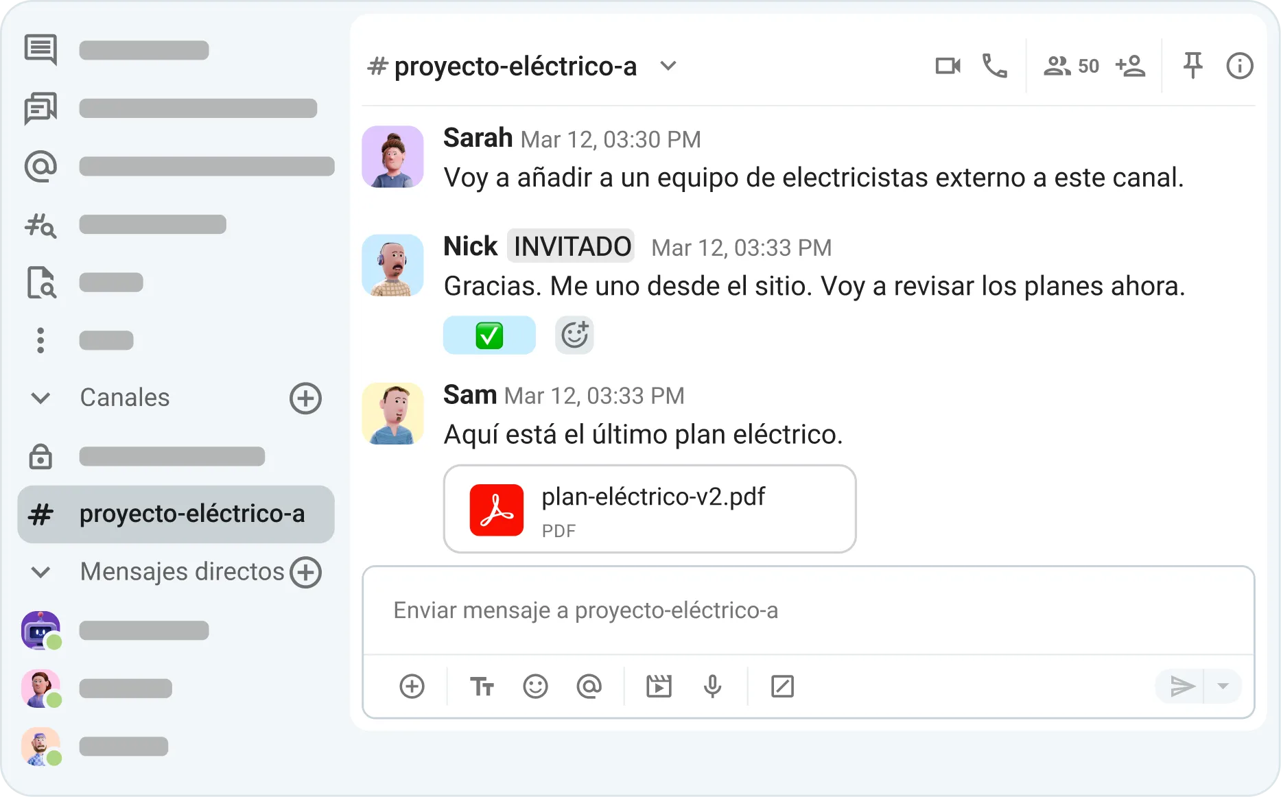 Colabora con subcontratistas