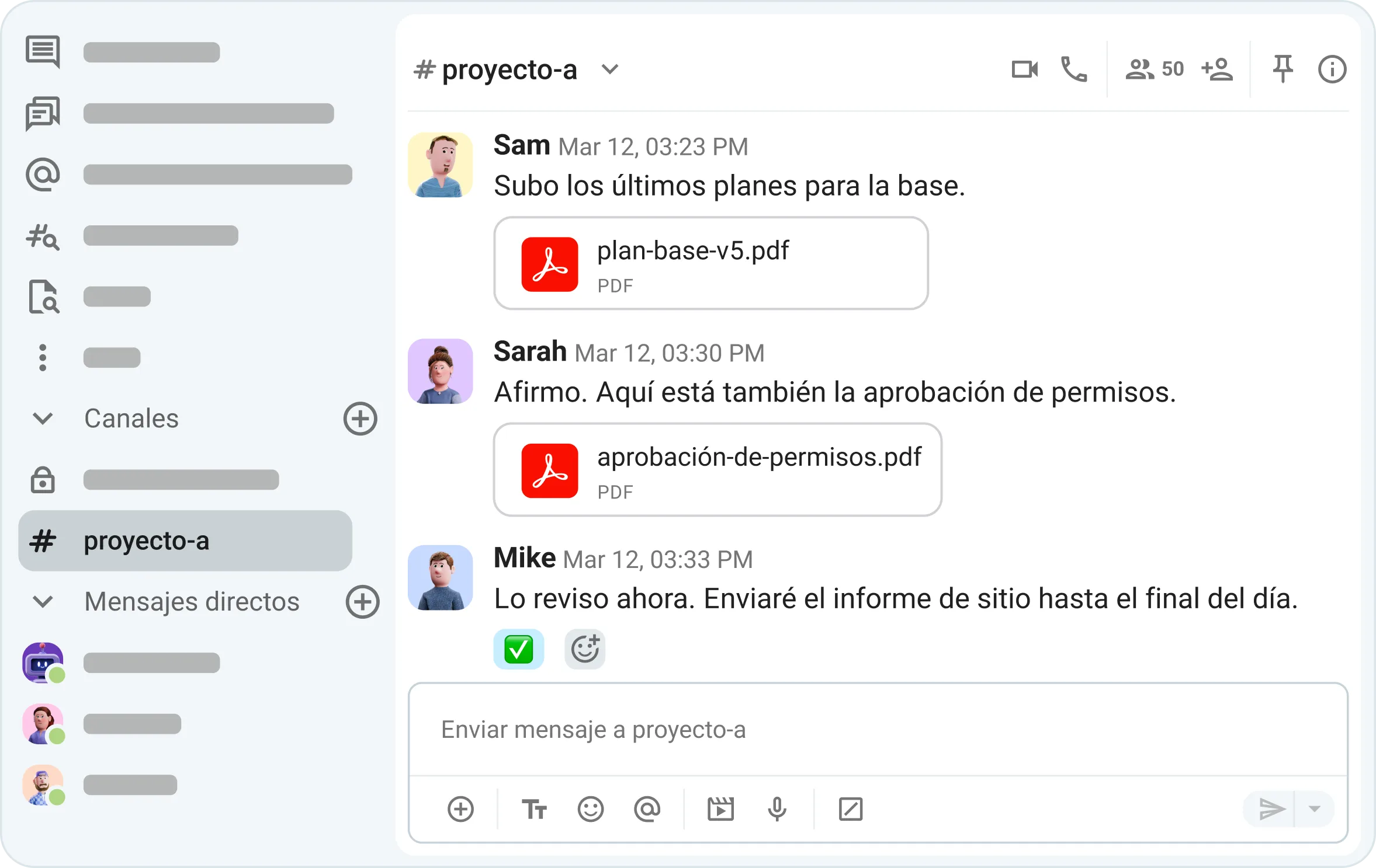 Comparte los planos y documentos