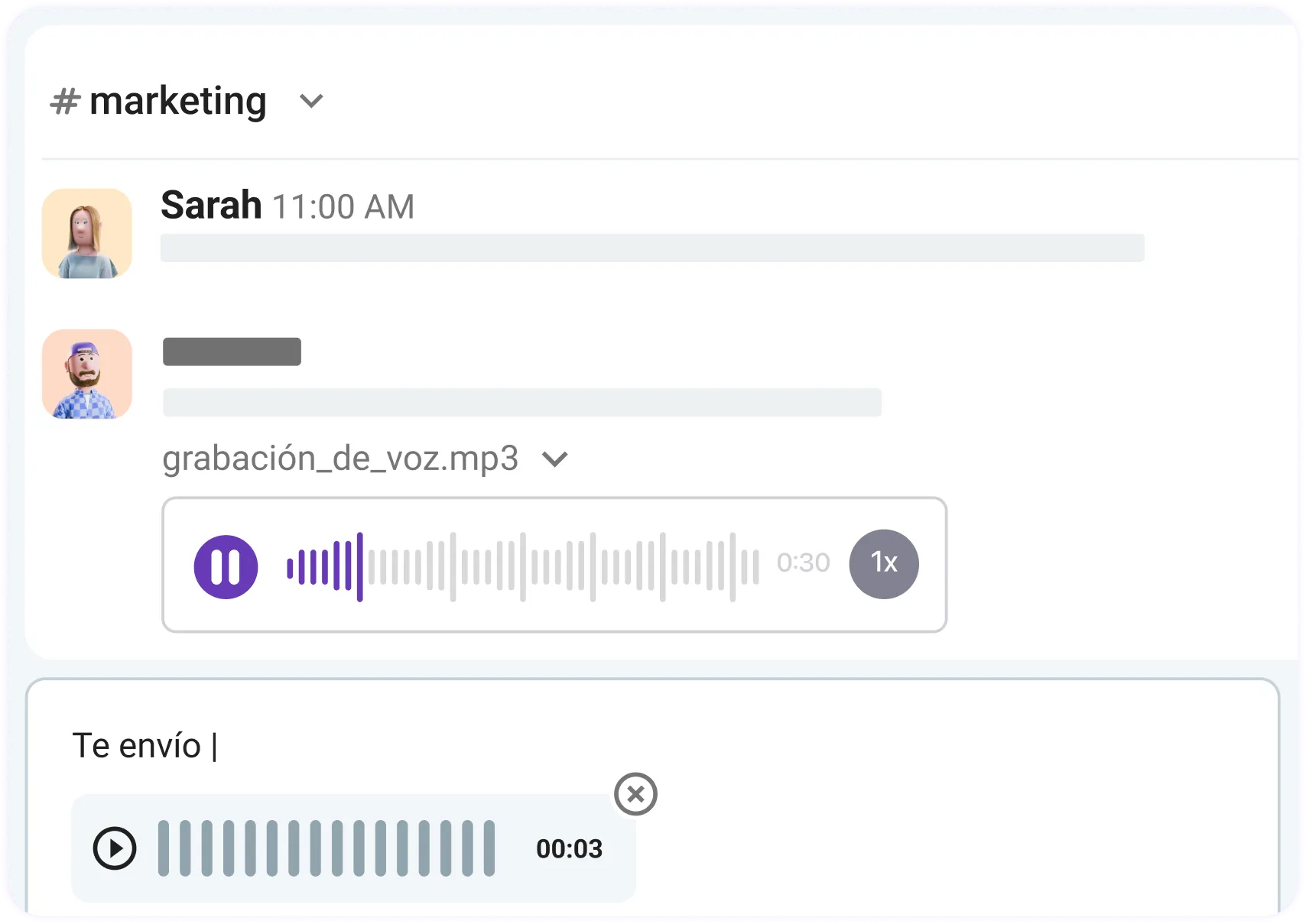 Mensajes de voz