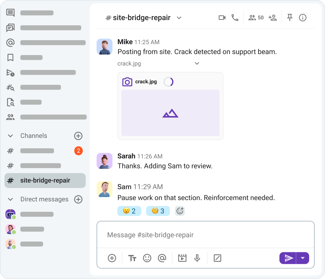Organize communication by project