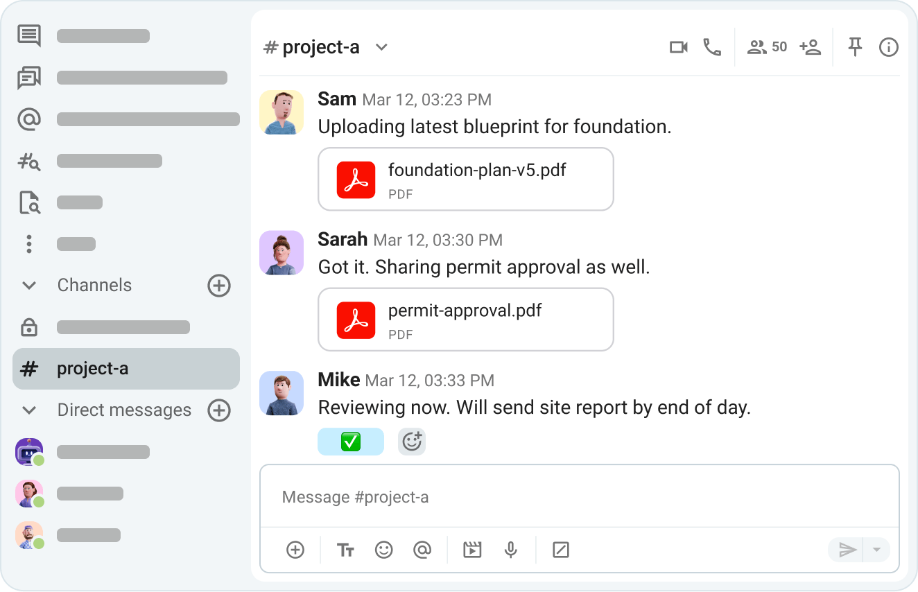 Share blueprints and documentation