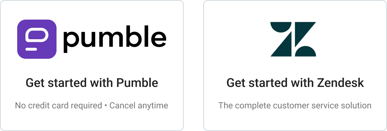 Create Pumble and Zendesk accounts