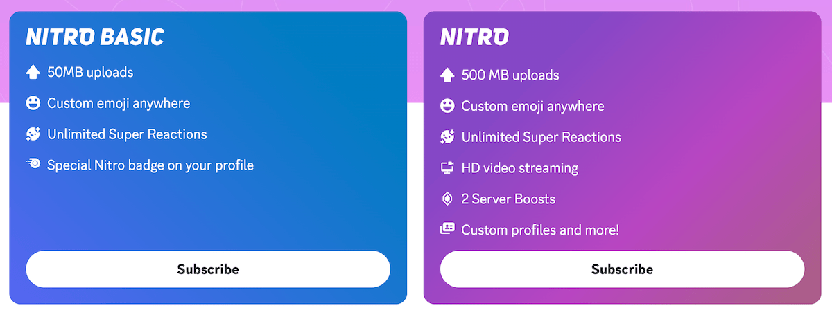 Discord Nitro perks