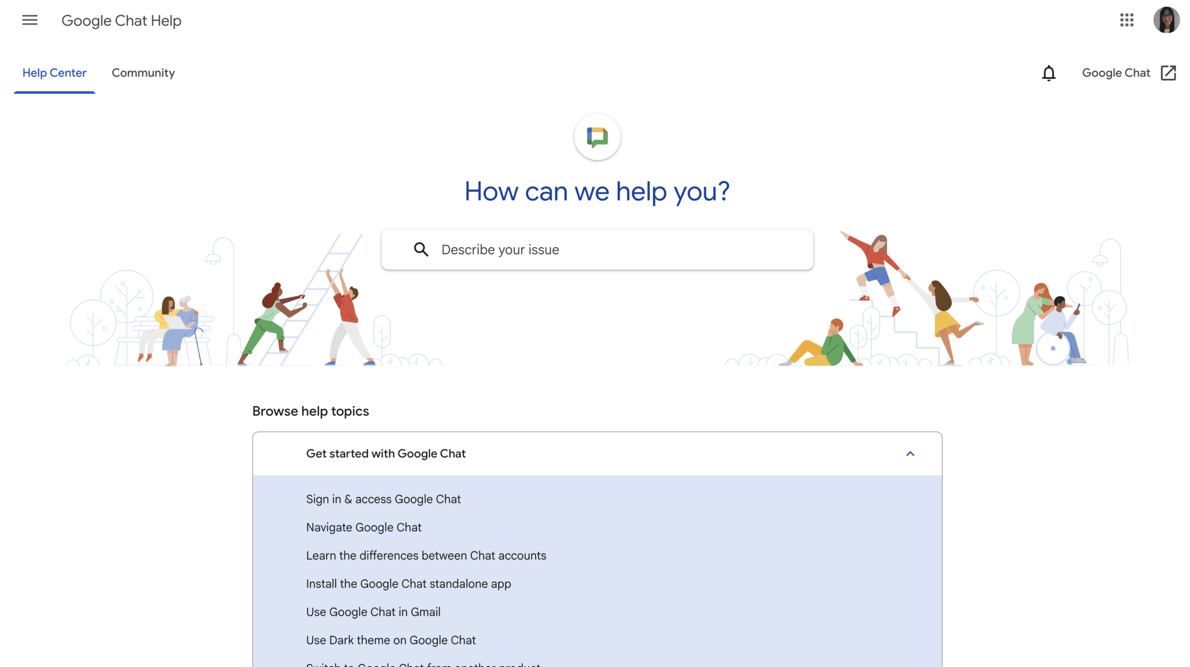 Google Chat help center