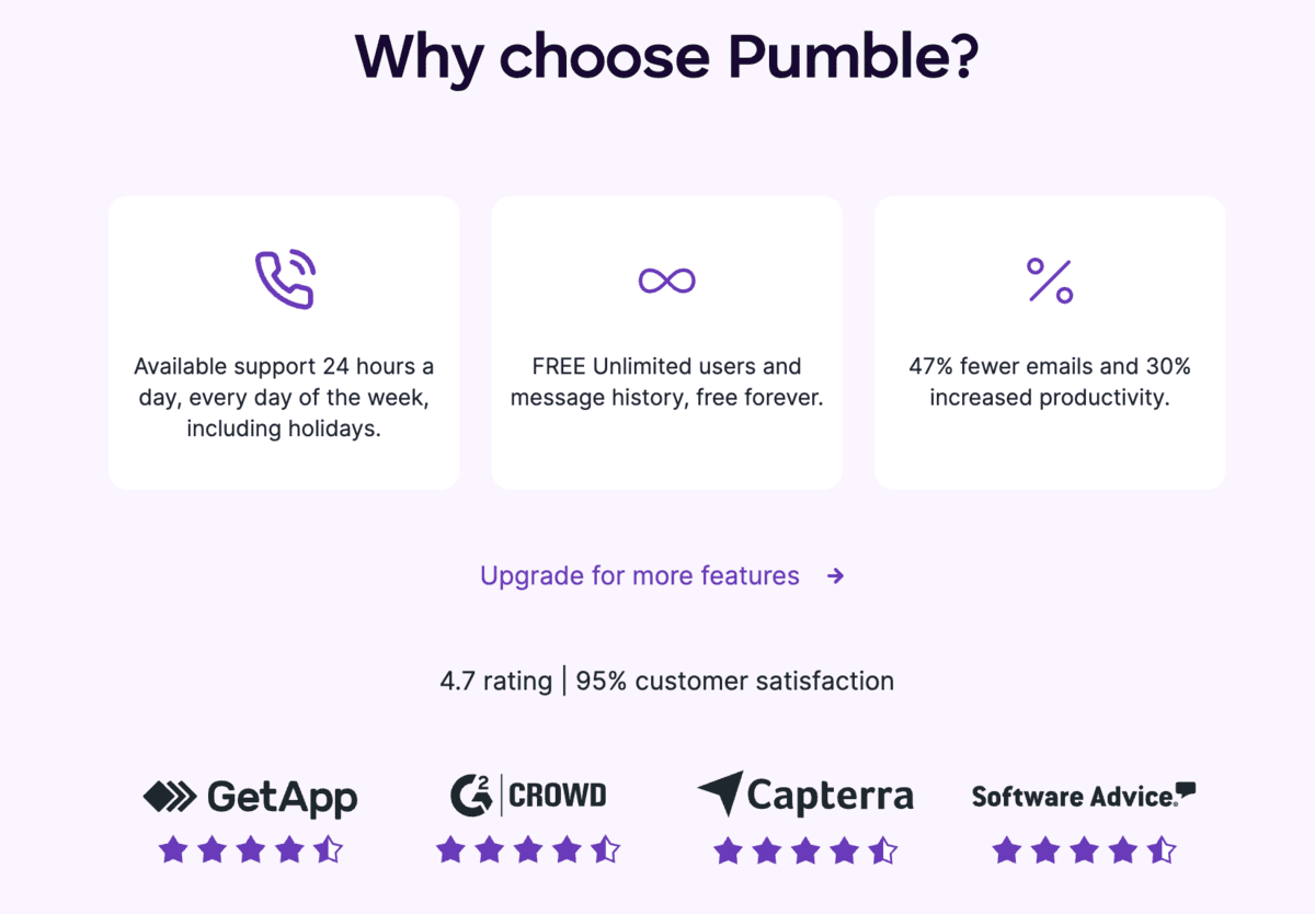 Cost-effectiveness and efficiency - just some of the reasons why teams use Pumble