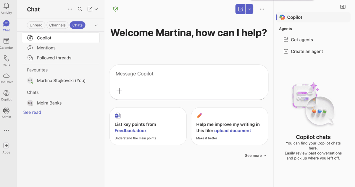 The MS Teams resource-heavy interface