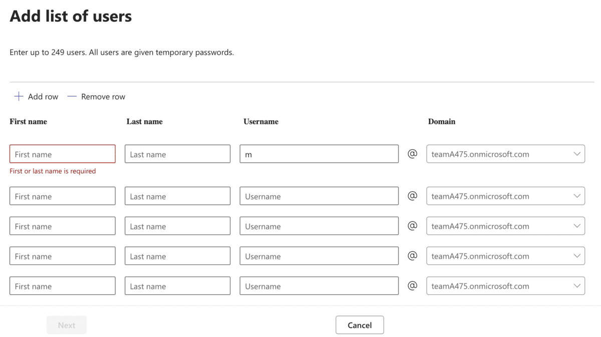 Set up user accounts for your Microsoft 365 package