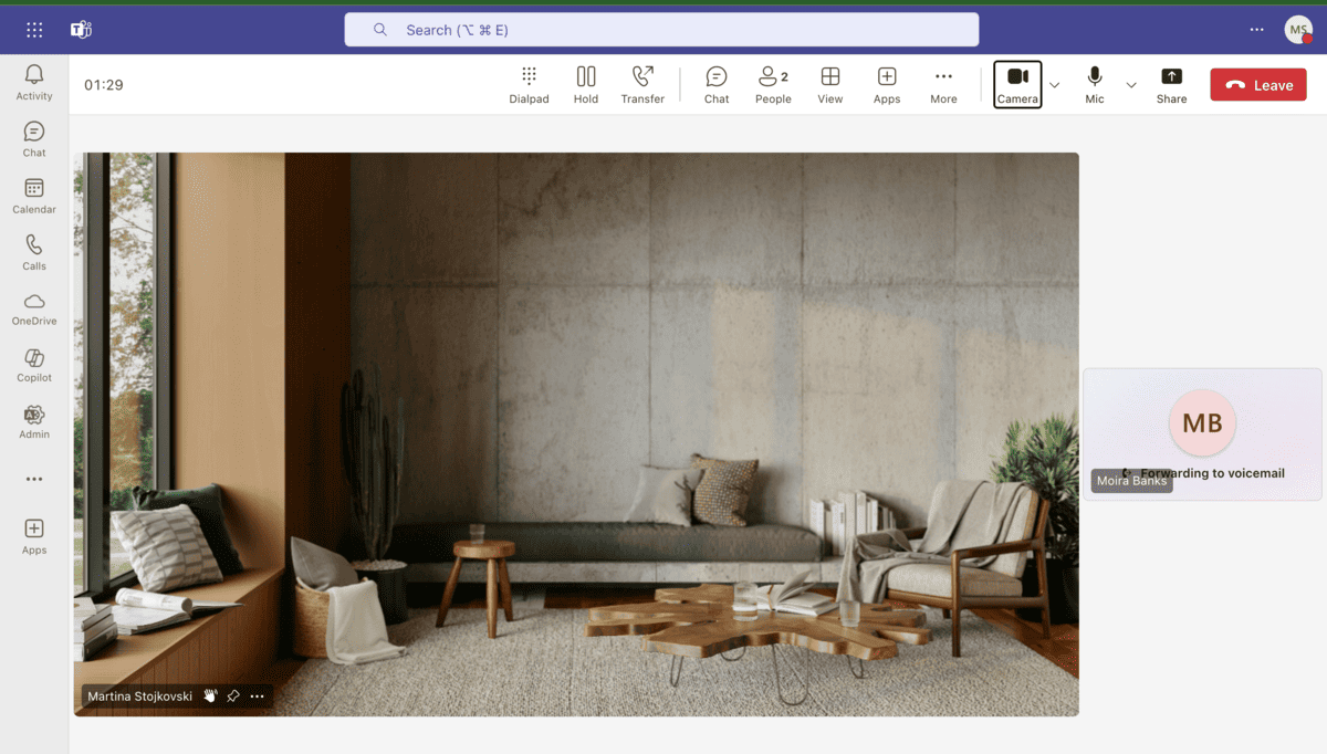 Video calls in Microsoft Teams