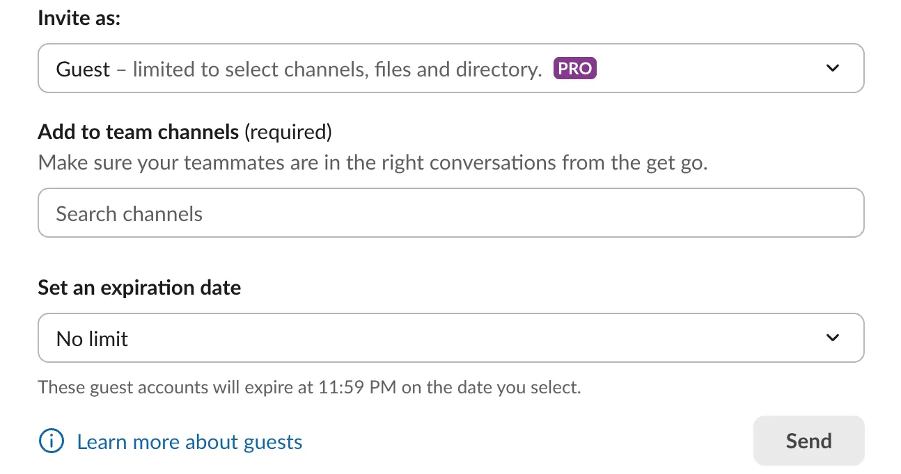 External connections in Slack