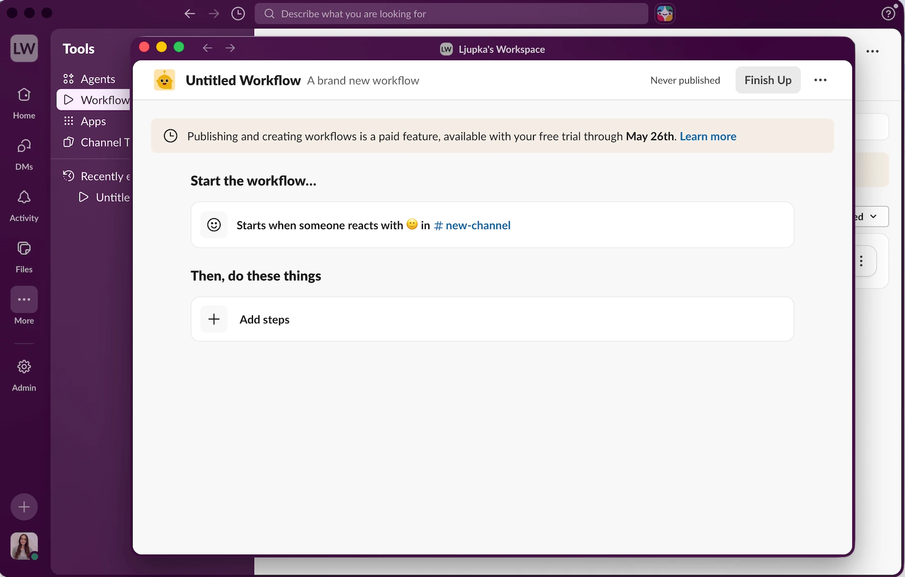 Workflows in Slack