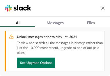 Slack alternative - unlimited message history