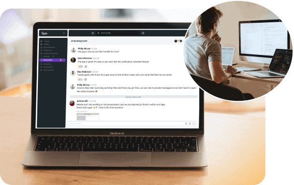 Pumble para equipes de desenvolvimento