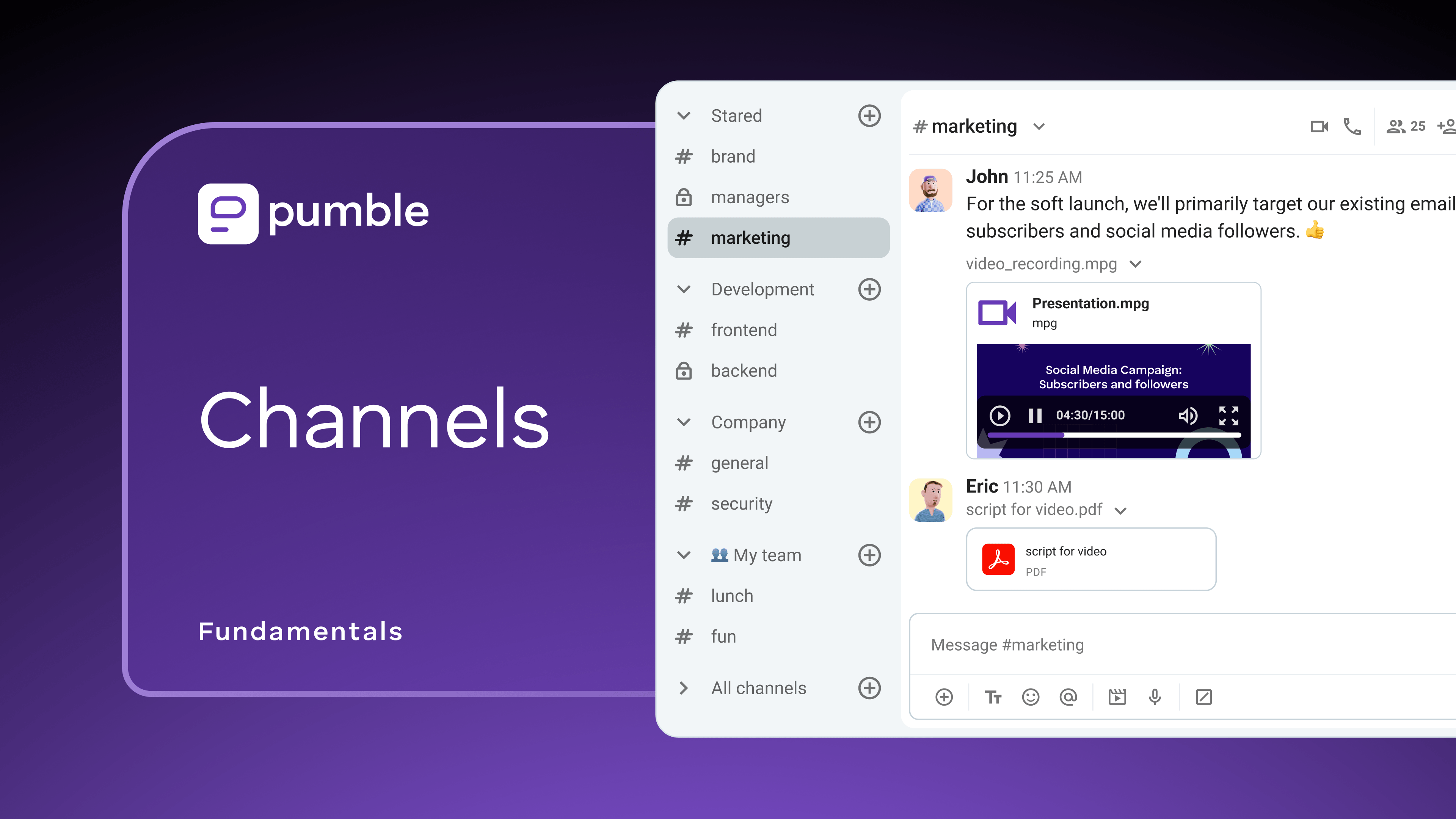 Pumble app screenshot