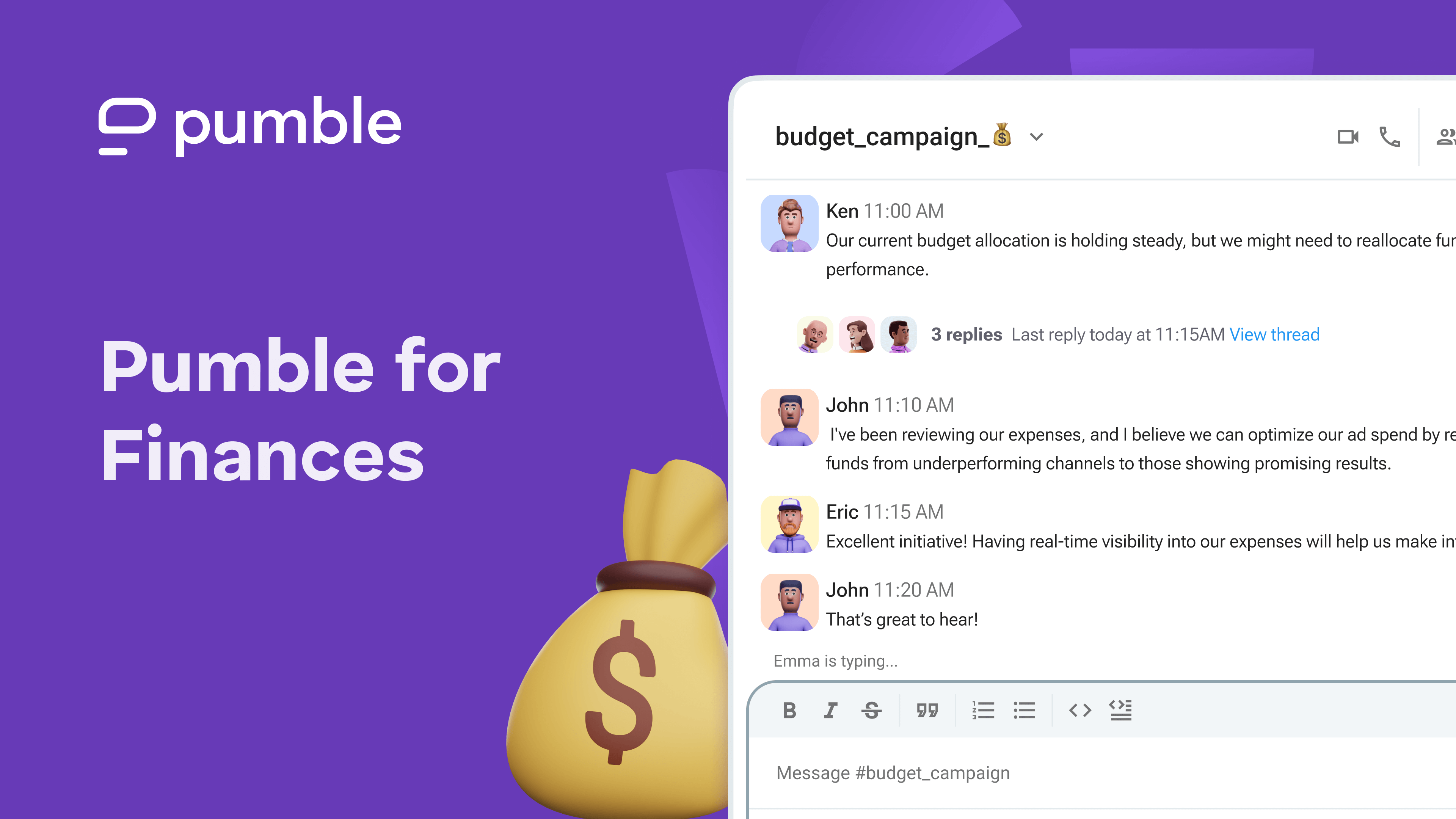 Pumble app screenshot