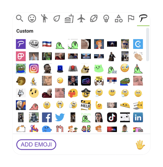 Use emojis personalizados no Pumble