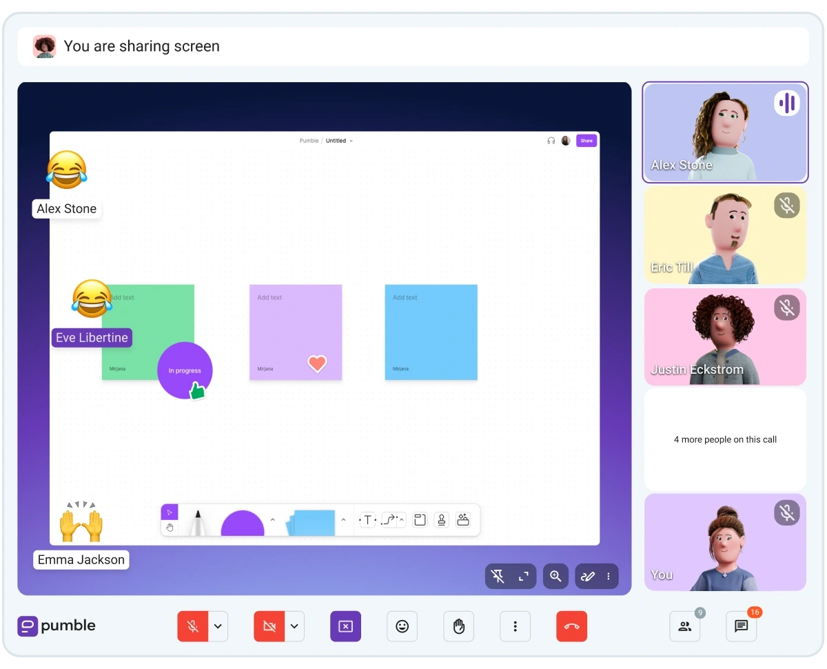 Interdepartmental collaboration is easy with Pumble
