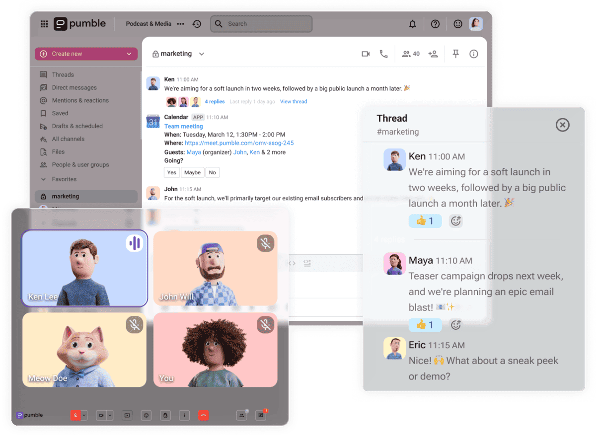 Pumble, a business communication app