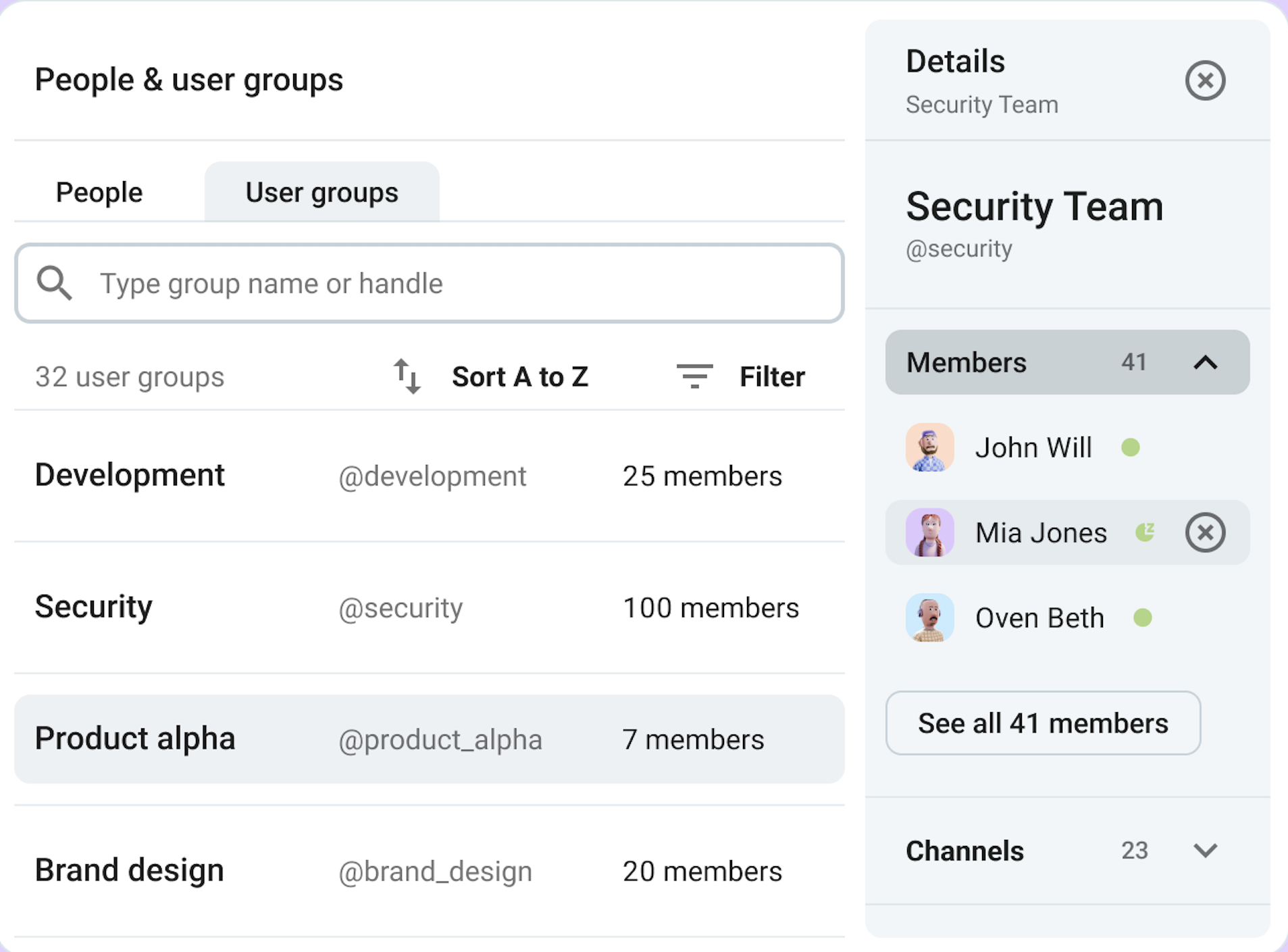 Using user groups in Pumble to foster cross-functional collaboration