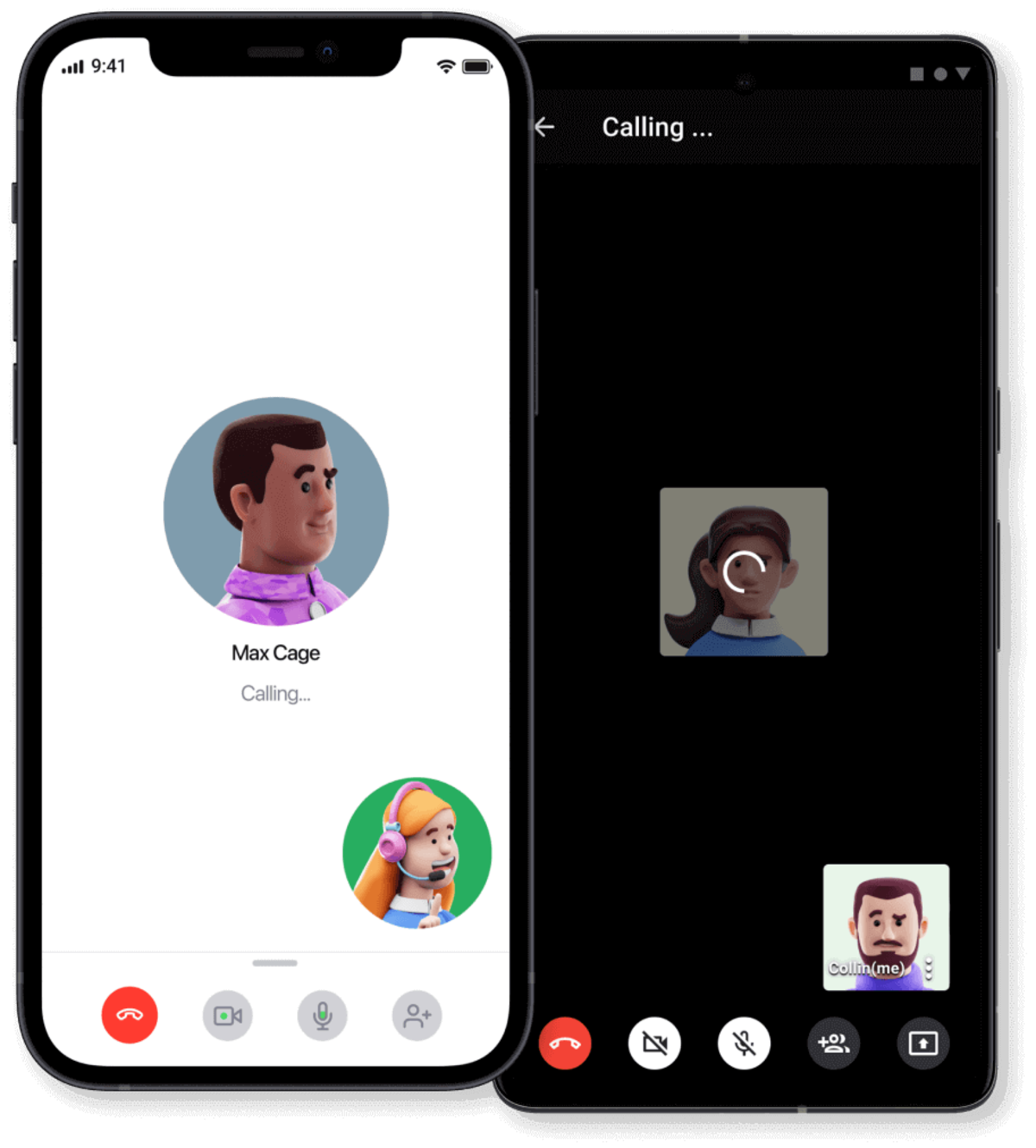 Voice calls in the Pumble mobile app
