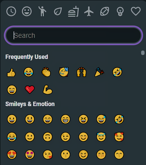 Emojis in the Pumble app