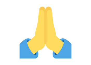 The folded hands emoji