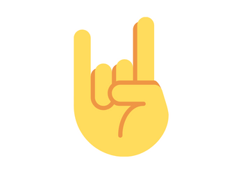 The sign of the horns emoji