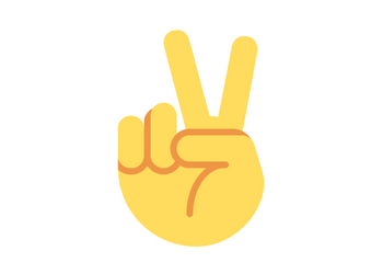 The victory hand emoji