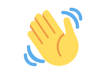 The waving hand emoji