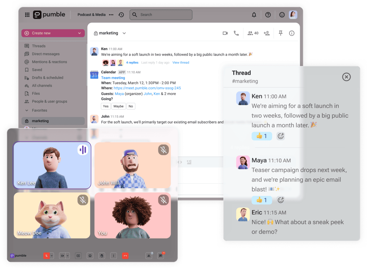 Pumble, an all-in-one business communication platform