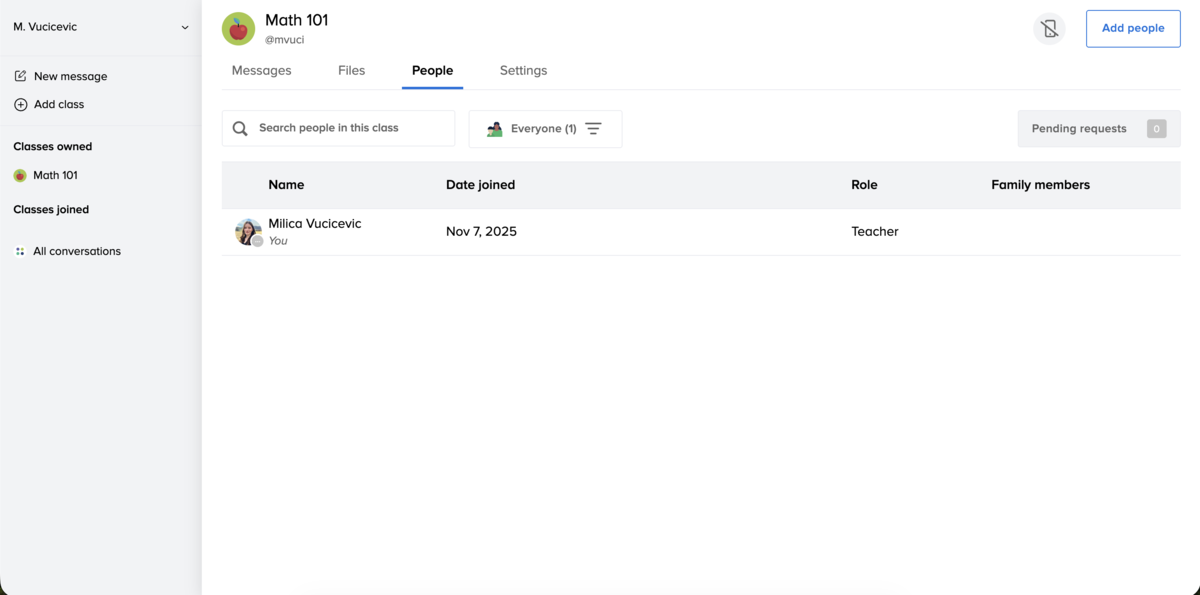 Announcements in Remind
