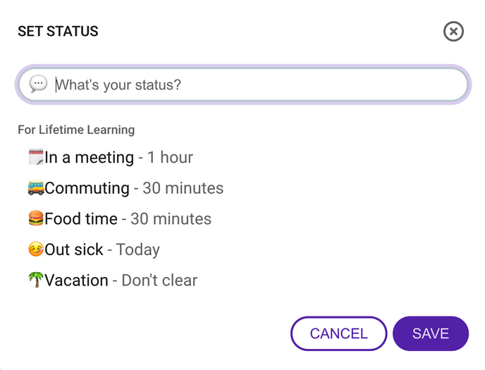 Setting your status in Pumble can help you be more mindful about your time