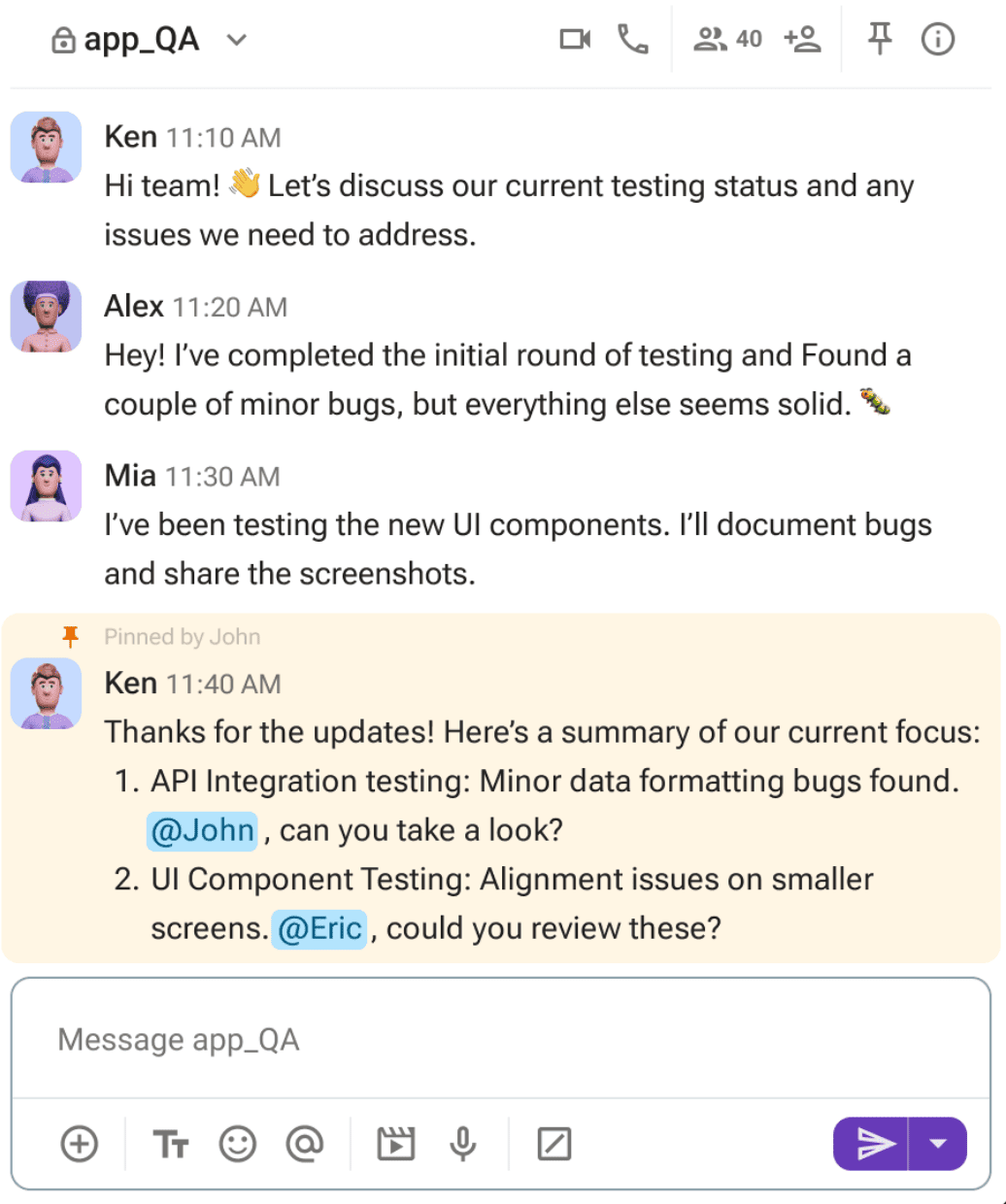 Delegate software development tasks in Pumble, a business communication app