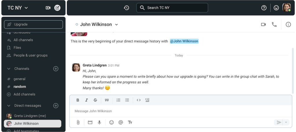 how to professionally ask for an update via email