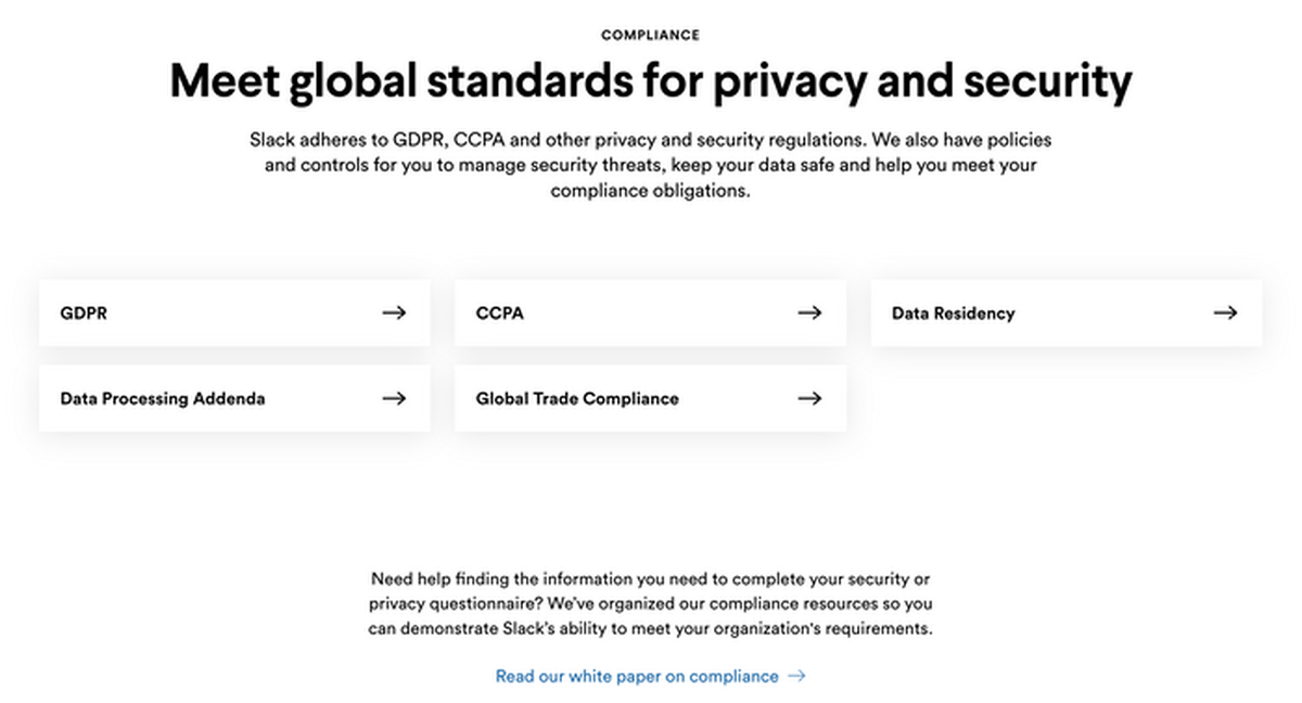 An overview of Slack's privacy and security regulations