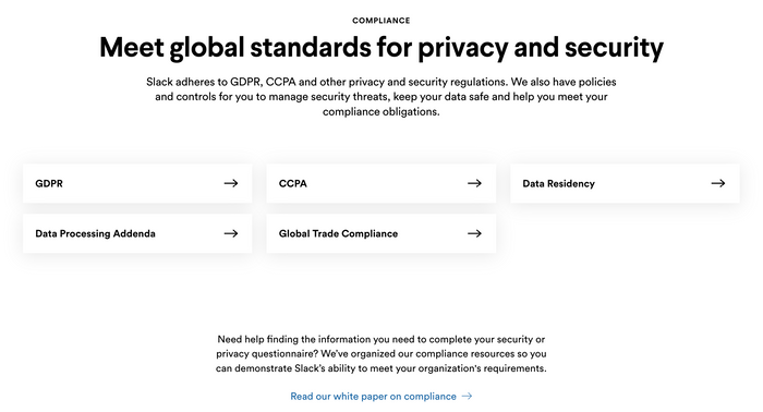 An overview of Slack’s privacy and security regulations