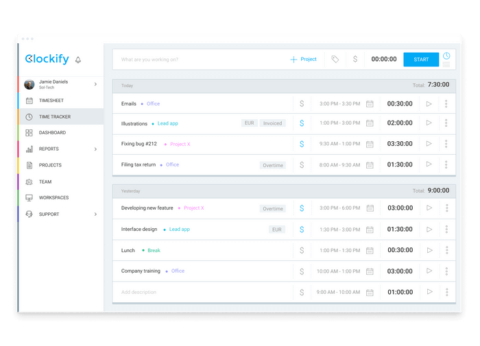 Can Clockify detect idle time • Clockk