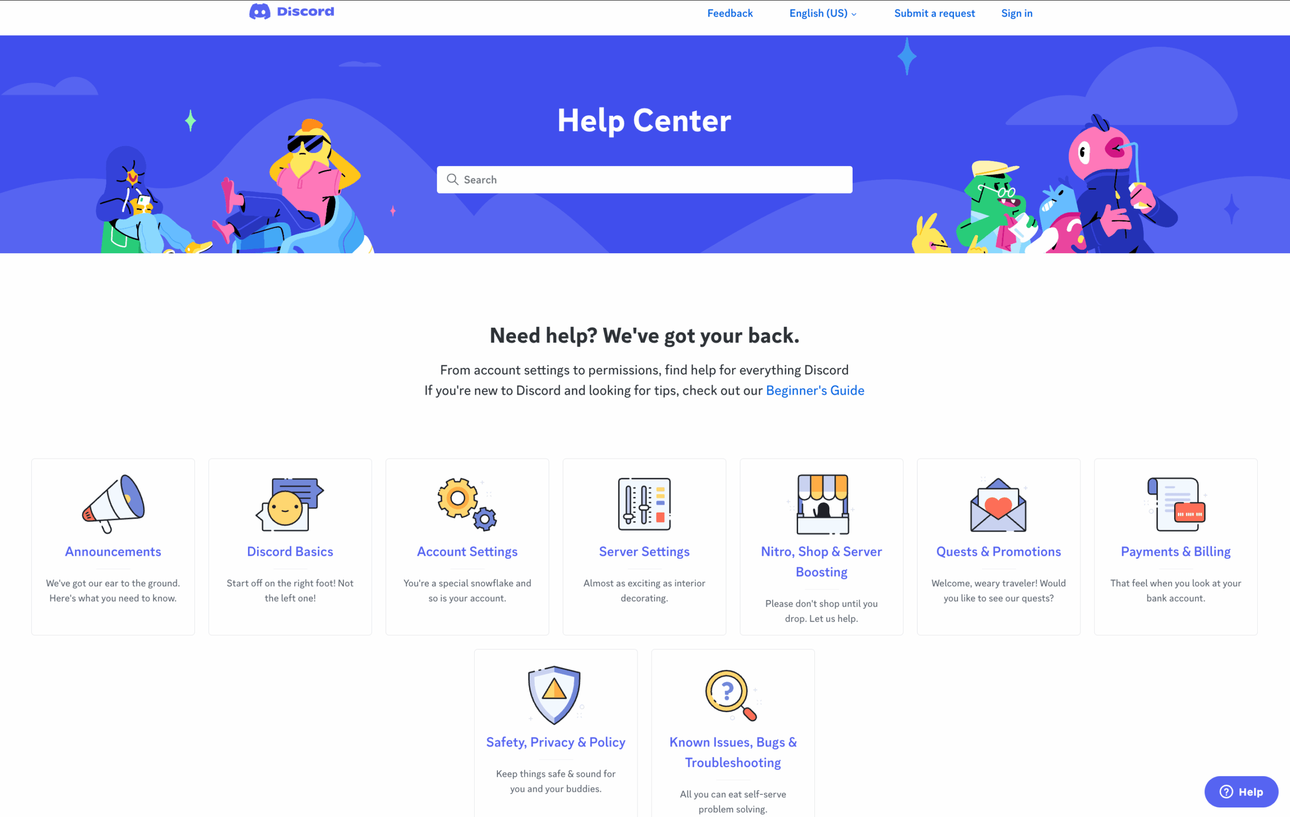Discord's Help Center