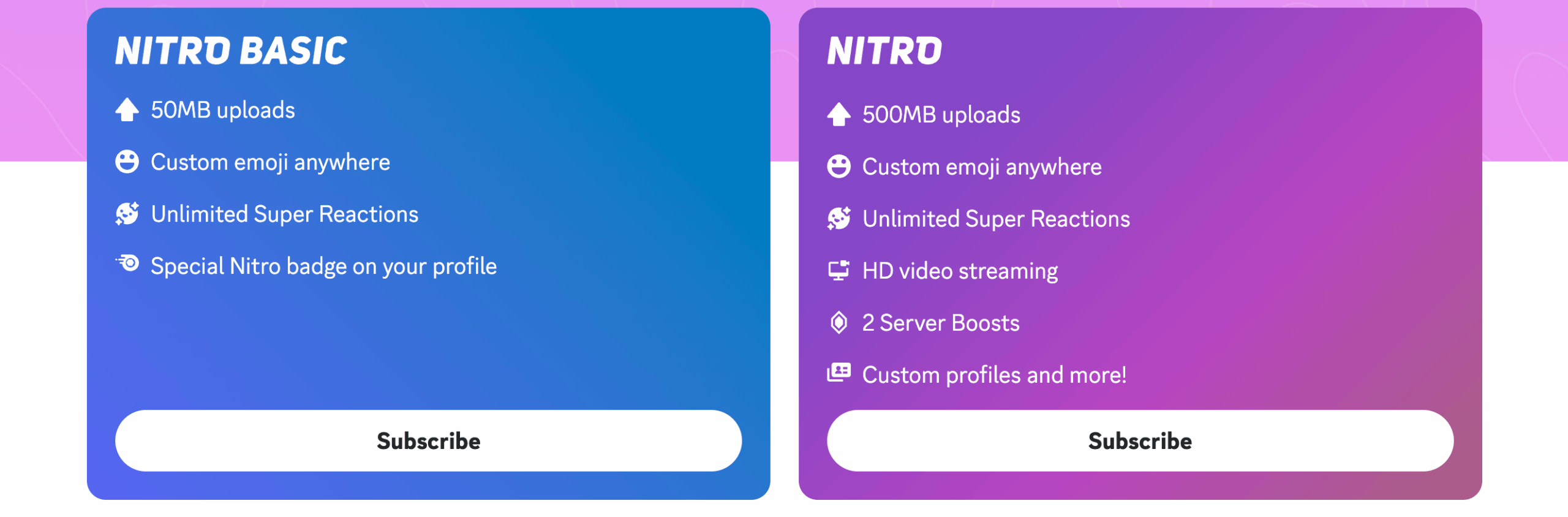 Discord's paid plans