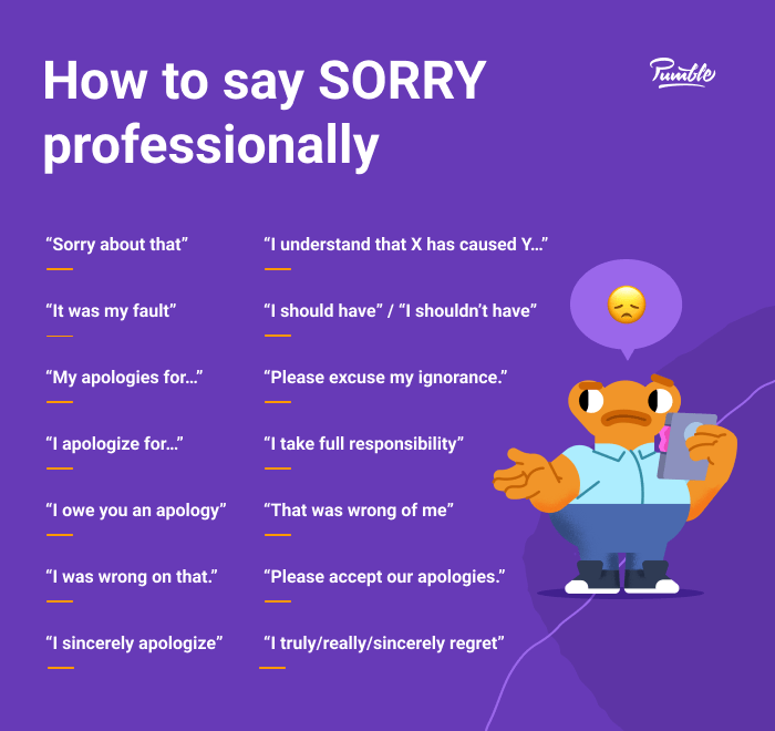 How to say ‘Sorry’ professionally – Pumble Blog