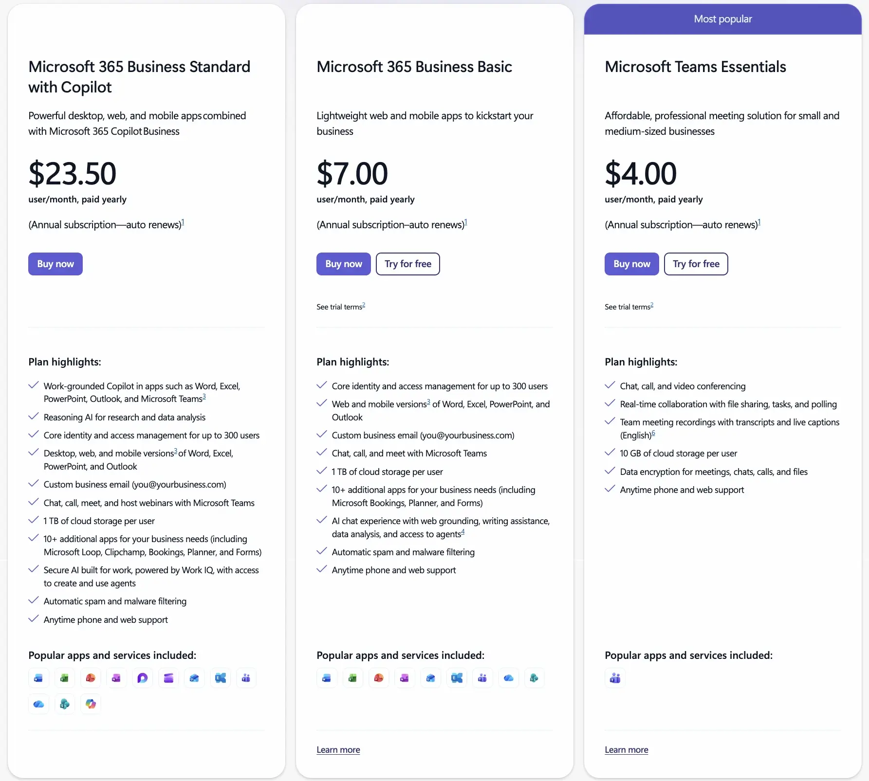 An overview of Microsoft Teams pricing plans