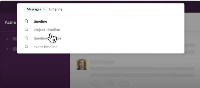 Search in Slack