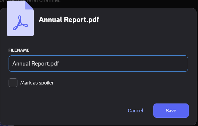 Sharing a file in Discord