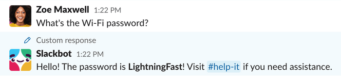 Slackbot on Slack