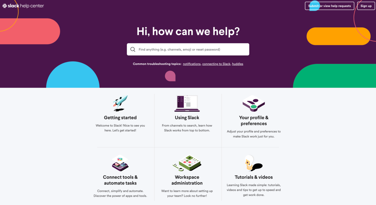 Slack’s Help Center